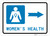 Women's Health Right Arrow with Icon Landscape - Wall Sign