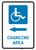 ADA Accessible Changing Area Left Arrow with Icon Portrait - Wall Sign