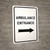 Ambulance Entrance with Right Arrow Portrait - Wall Sign