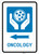 Oncology Left Arrow with Icon Portrait - Wall Sign