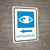 Ophthalmology Left Arrow with Icon Portrait - Wall Sign
