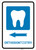 Orthodontistry Left Arrow with Icon Portrait - Wall Sign