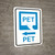 PET Left Arrow with Icon Portrait - Wall Sign
