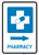 Pharmacy Right Arrow with Icon Portrait - Wall Sign