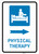 Physical Therapy Right Arrow with Icon Portrait - Wall Sign