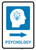 Psychology Right Arrow with Icon Portrait - Wall Sign