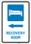 Recovery Room Left Arrow with Icon Portrait - Wall Sign