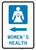 Women's Health Left Arrow with Icon Portrait - Wall Sign