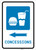 Concessions Left Arrow with Icon Portrait - Wall Sign