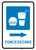 Concessions Right Arrow with Icon Portrait - Wall Sign