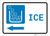 Ice Left Arrow with Icon Landscape - Wall Sign
