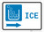 Ice Right Arrow with Icon Landscape - Wall Sign