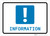 Information with Exclamation Mark Landscape - Wall Sign