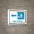 Janitorial Left Arrow with Icon Landscape - Wall Sign