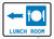 Lunch Room Left Arrow with Icon Landscape - Wall Sign