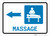 Massage Left Arrow with Icon Landscape - Wall Sign