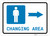Mens Changing Area Right Arrow with Icon Landscape - Wall Sign