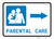 Parental Care Right Arrow with Icon Landscape - Wall Sign