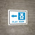 Play Room Left Arrow with Icon Landscape - Wall Sign