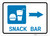 Snack Bar Right Arrow with Icon Landscape - Wall Sign