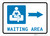 Waiting Area Right Arrow with Icon Landscape - Wall Sign