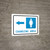 Womens Changing Area Left Arrow with Icon Landscape - Wall Sign