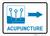 Acupuncture Right Arrow with Icon Landscape v2 - Wall Sign