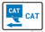 CAT Left Arrow with Icon Landscape v2 - Wall Sign