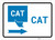 CAT Right Arrow with Icon Landscape v2 - Wall Sign