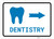 Dentistry Right Arrow with Icon Landscape v2 - Wall Sign