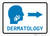 Dermatology Right Arrow with Icon Landscape v2 - Wall Sign