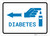 Diabetes Left Arrow with Icon Landscape v2 - Wall Sign