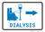 Dialysis Right Arrow with Icon Landscape v2 - Wall Sign