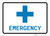 Emergency with First Aid Symbol Landscape v2 - Wall Sign