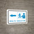 Health Education Left Arrow with Icon Landscape v2 - Wall Sign