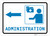 Medical Administration Left Arrow with Icon Landscape v2 - Wall Sign