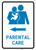 Parental Care Left Arrow with Icon Portrait v2 - Wall Sign