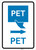 PET Right Arrow with Icon Portrait v2 - Wall Sign