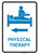 Physical Therapy Left Arrow with Icon Portrait v2 - Wall Sign