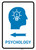 Psychology Left Arrow with Icon Portrait v2 - Wall Sign