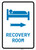 Recovery Room Right Arrow with Icon Portrait v2 - Wall Sign