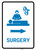 Surgery Right Arrow with Icon Portrait v2 - Wall Sign