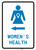 Women's Health Left Arrow with Icon Portrait v2 - Wall Sign