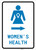Women's Health Right Arrow with Icon Portrait v2 - Wall Sign