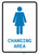 Womens Changing Area with Icon Portrait - Wall Sign