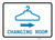 Changing Room Right Arrow with Icon Landscape v2 - Wall Sign