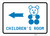 Children's Room Left Arrow with Icon Landscape v2 - Wall Sign