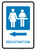 Registration Left Arrow with Icon Portrait v2 - Wall Sign