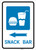 Snack Bar Left Arrow with Icon Portrait v2 - Wall Sign