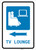 TV Lounge Left Arrow with Icon Portrait v2 - Wall Sign
